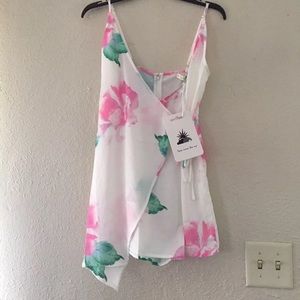 White Floral Romper